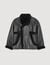 Manteau court en peau lainée