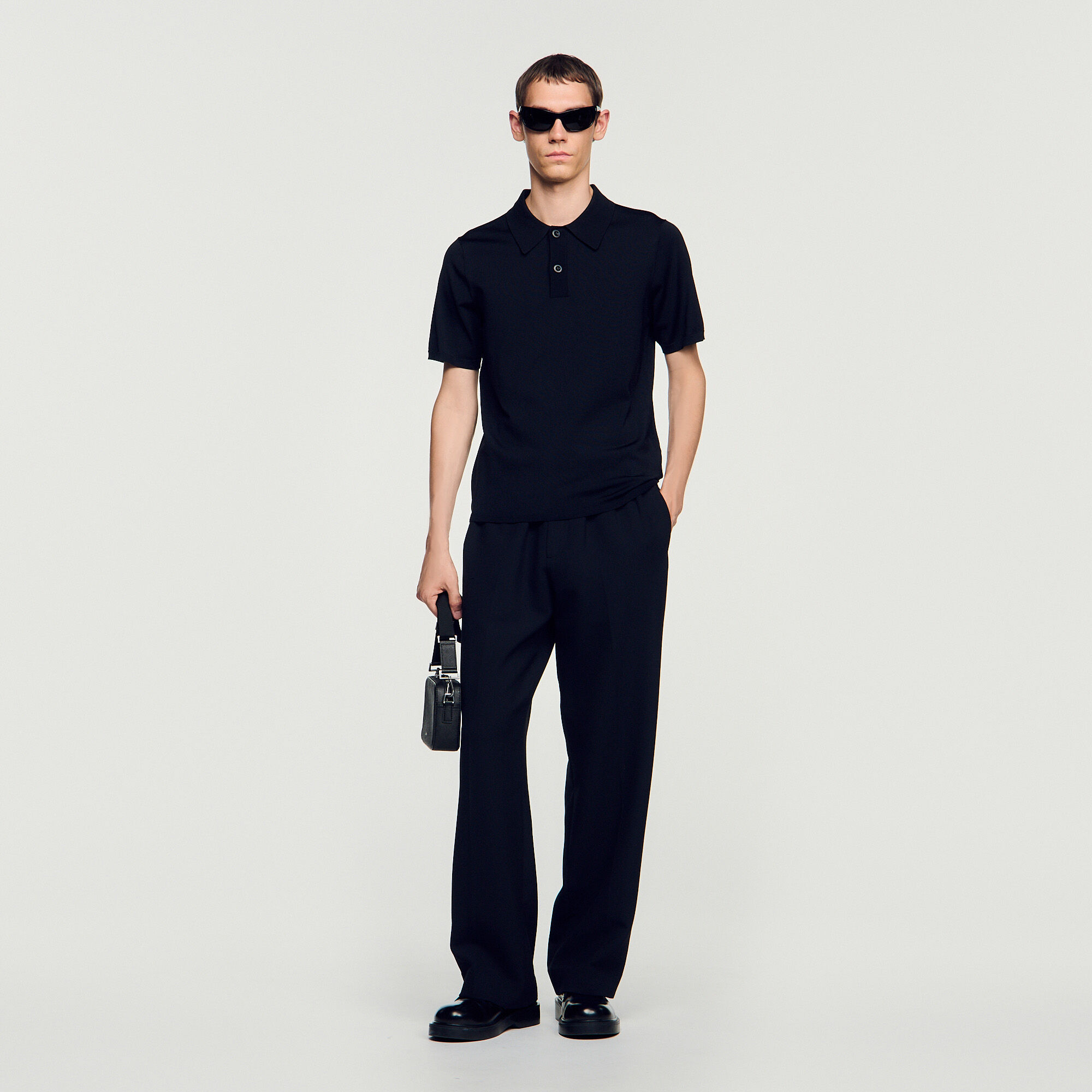 Polo en maille &agrave; manches courtes - Homme | Sandro Paris