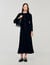 Robe longue maille texturée