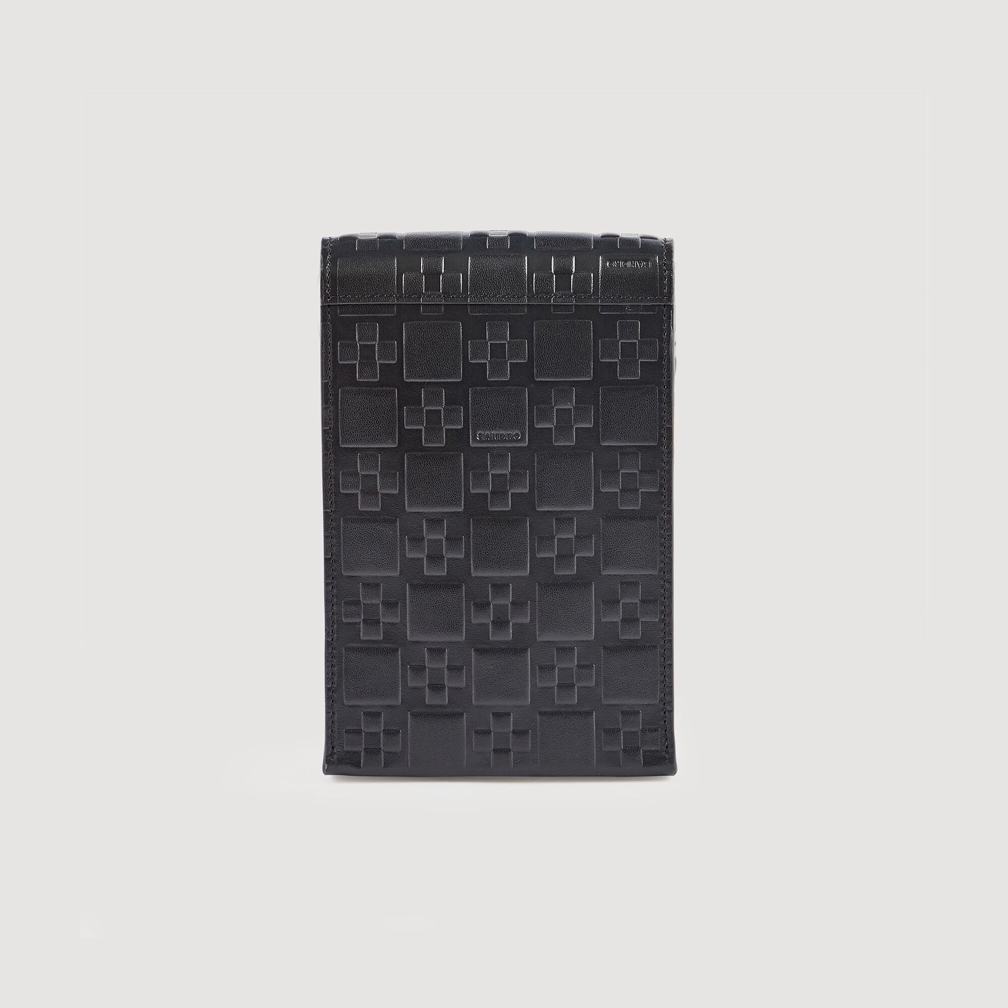 Pochette en cuir embossé monogramme S