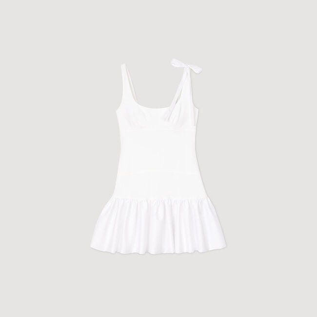 Robe courte bimatières