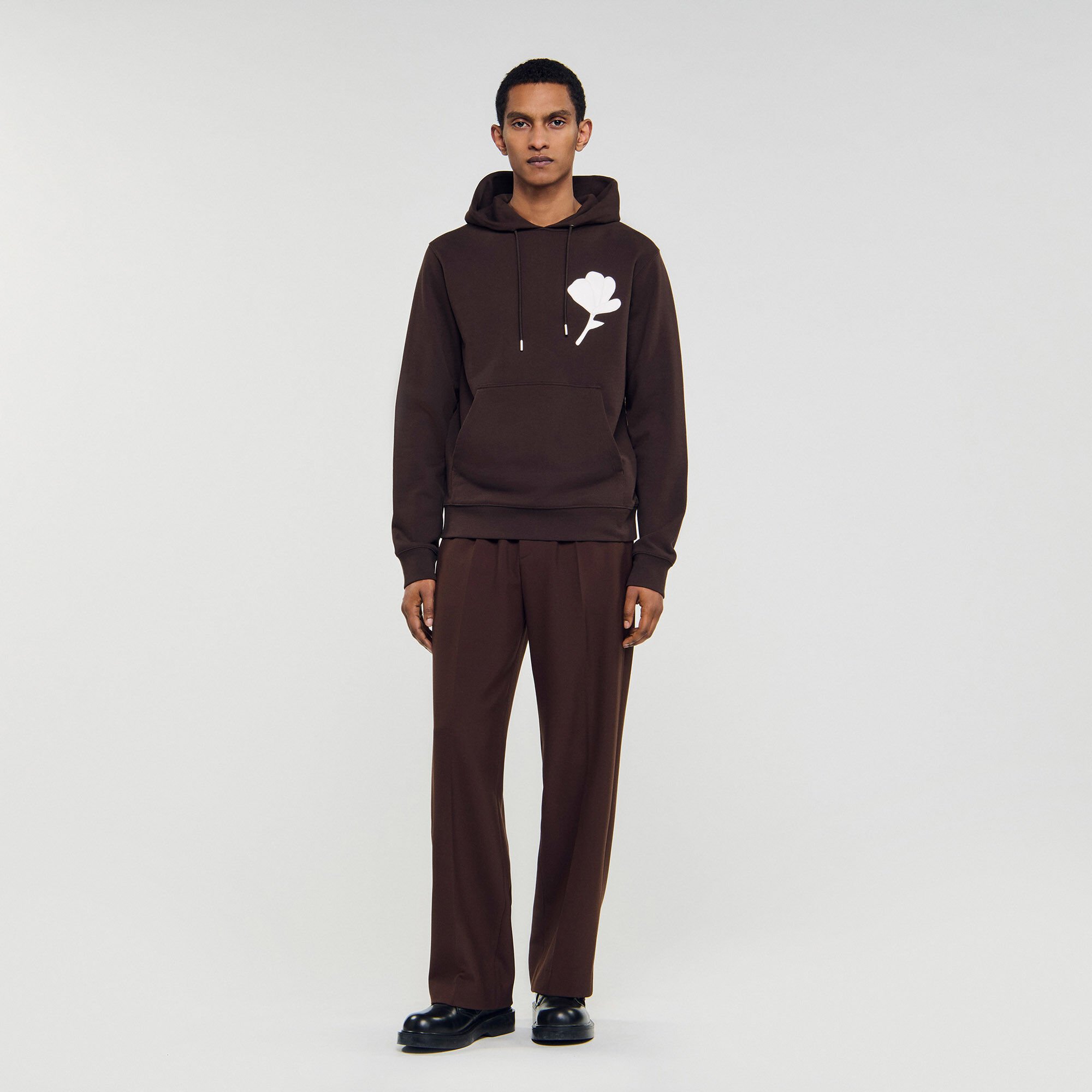 Sweatshirt à patch fleur