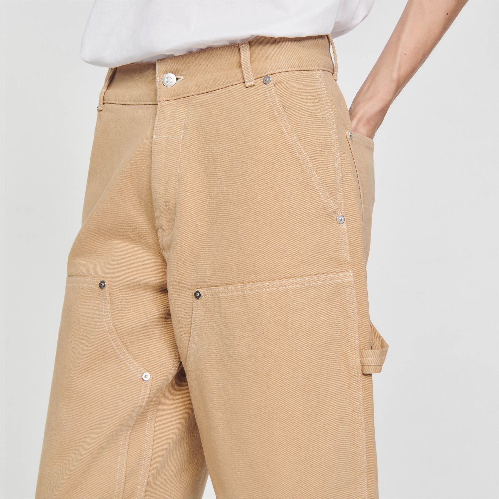 Pantalon carpenter en toile de coton