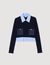 Pull court en laine et cachemire