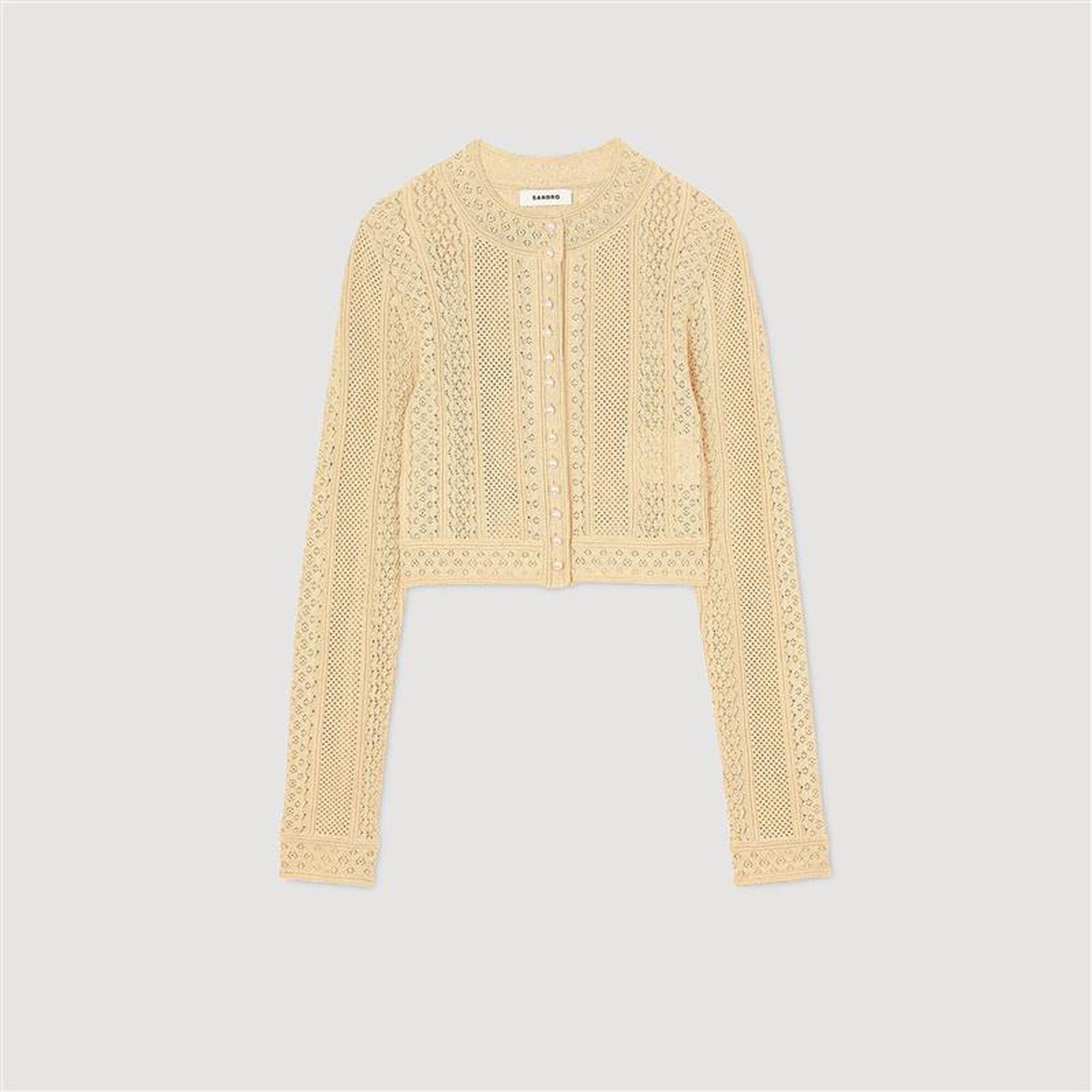 Cardigan en maille pointelle