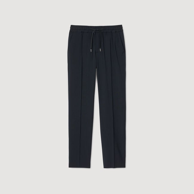 Pantalon droit élastiqué
