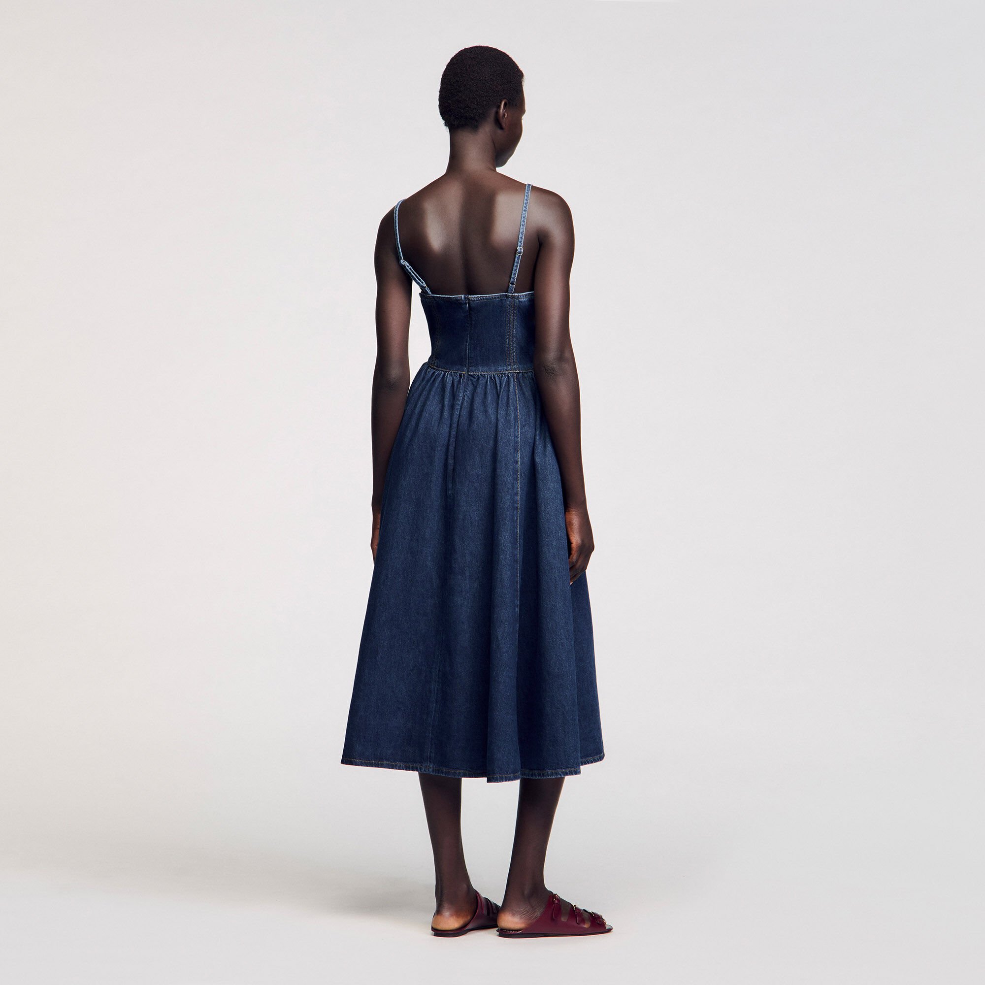 Robe midi en jean