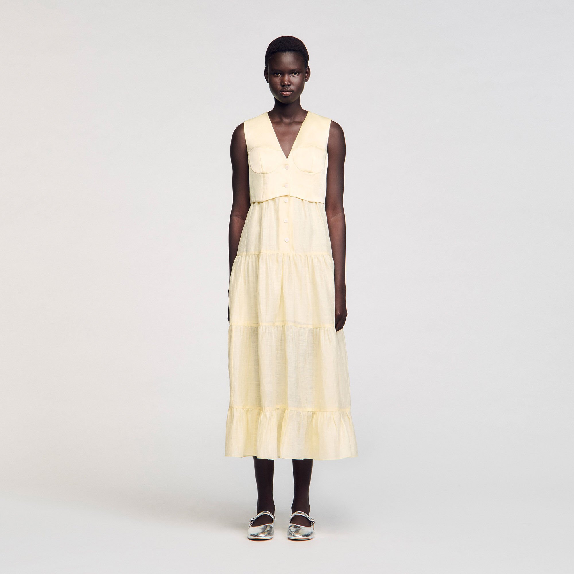 Robe longue en lin 