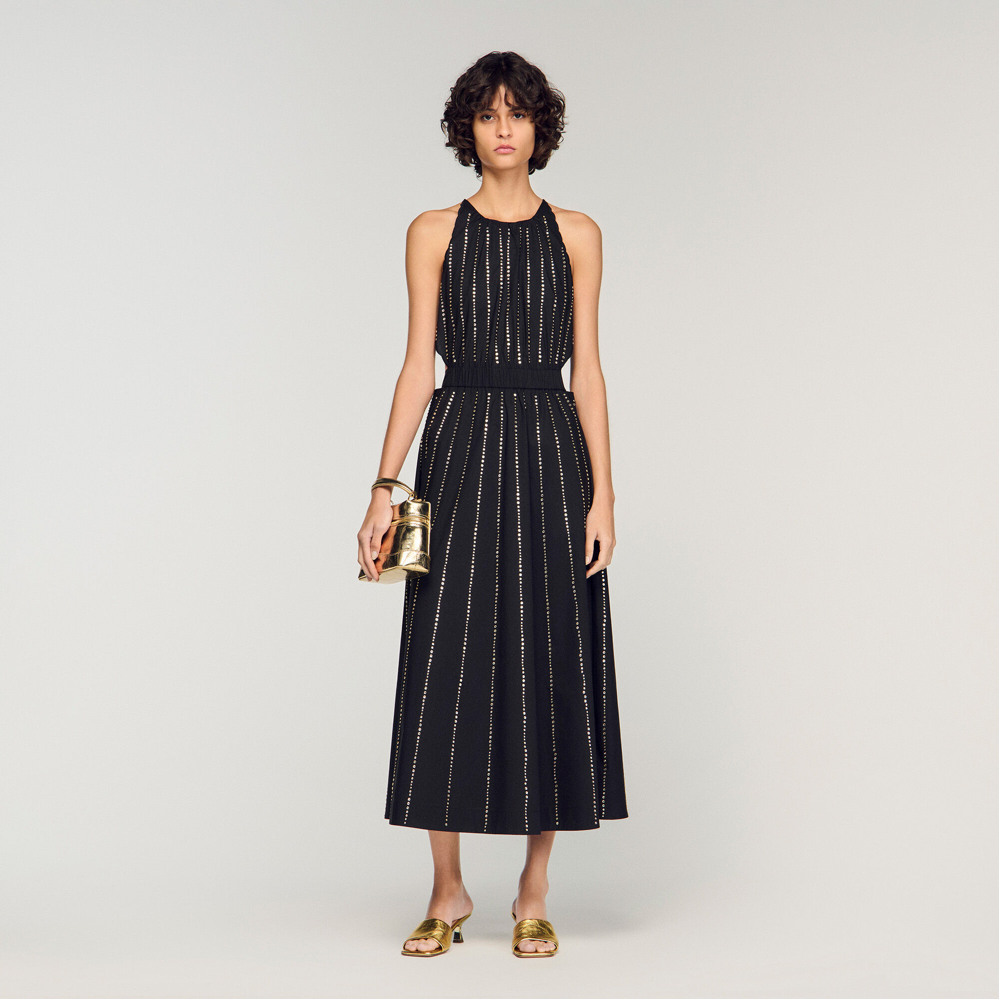 Robe longue strassée