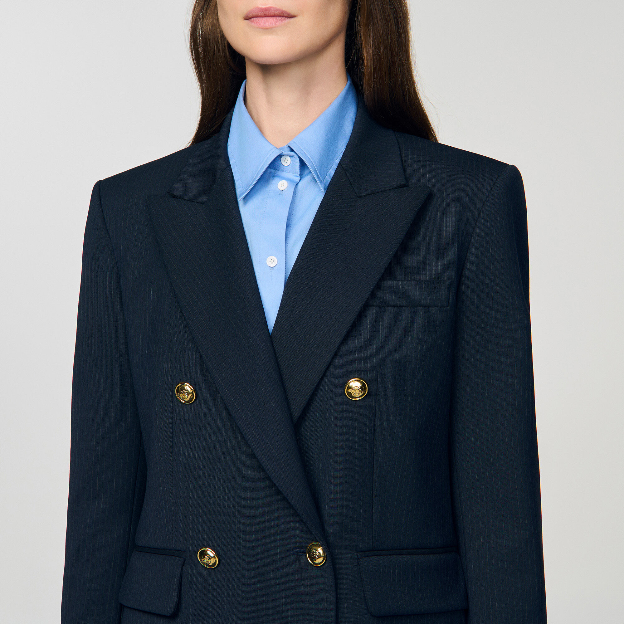 Veste à fines rayures
