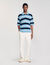 Polo rayé en maille
