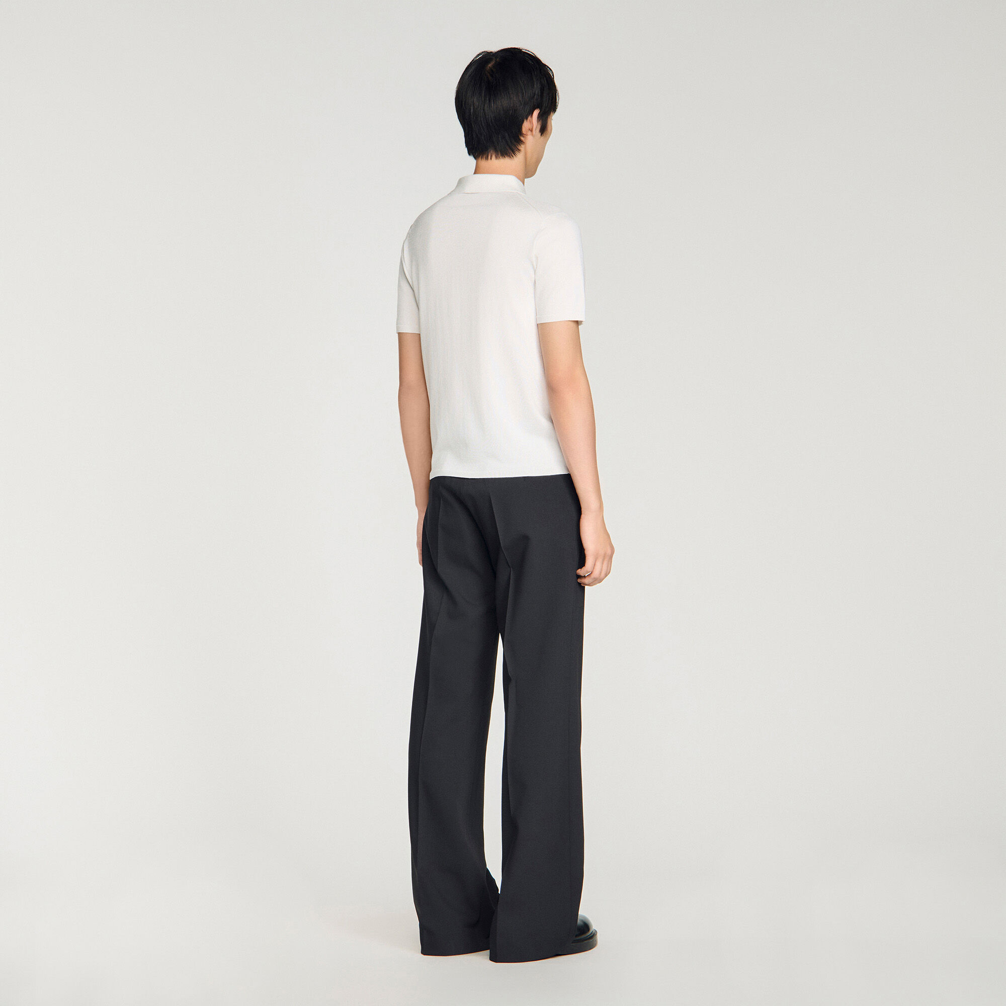 Polo en maille &agrave; manches courtes