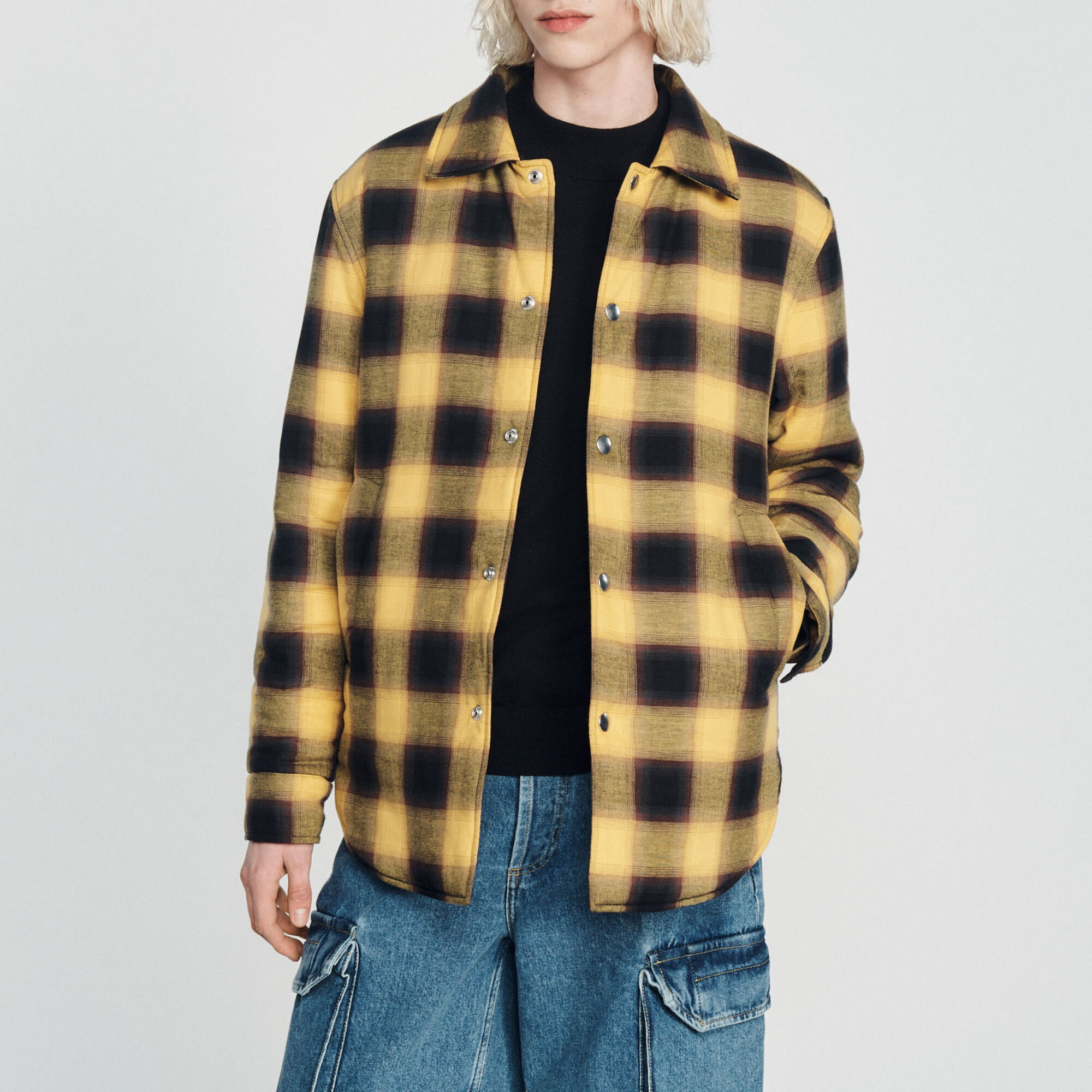 Blouson matelassé à carreaux