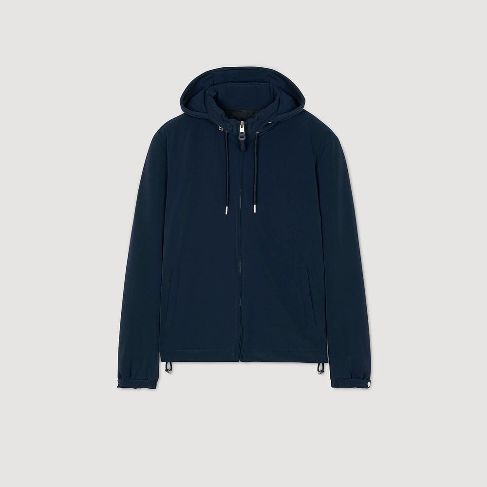 Sandro Blouson zippé à capuche – Midnight Blue – vue 7
