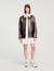 Robe courte en maille col polo