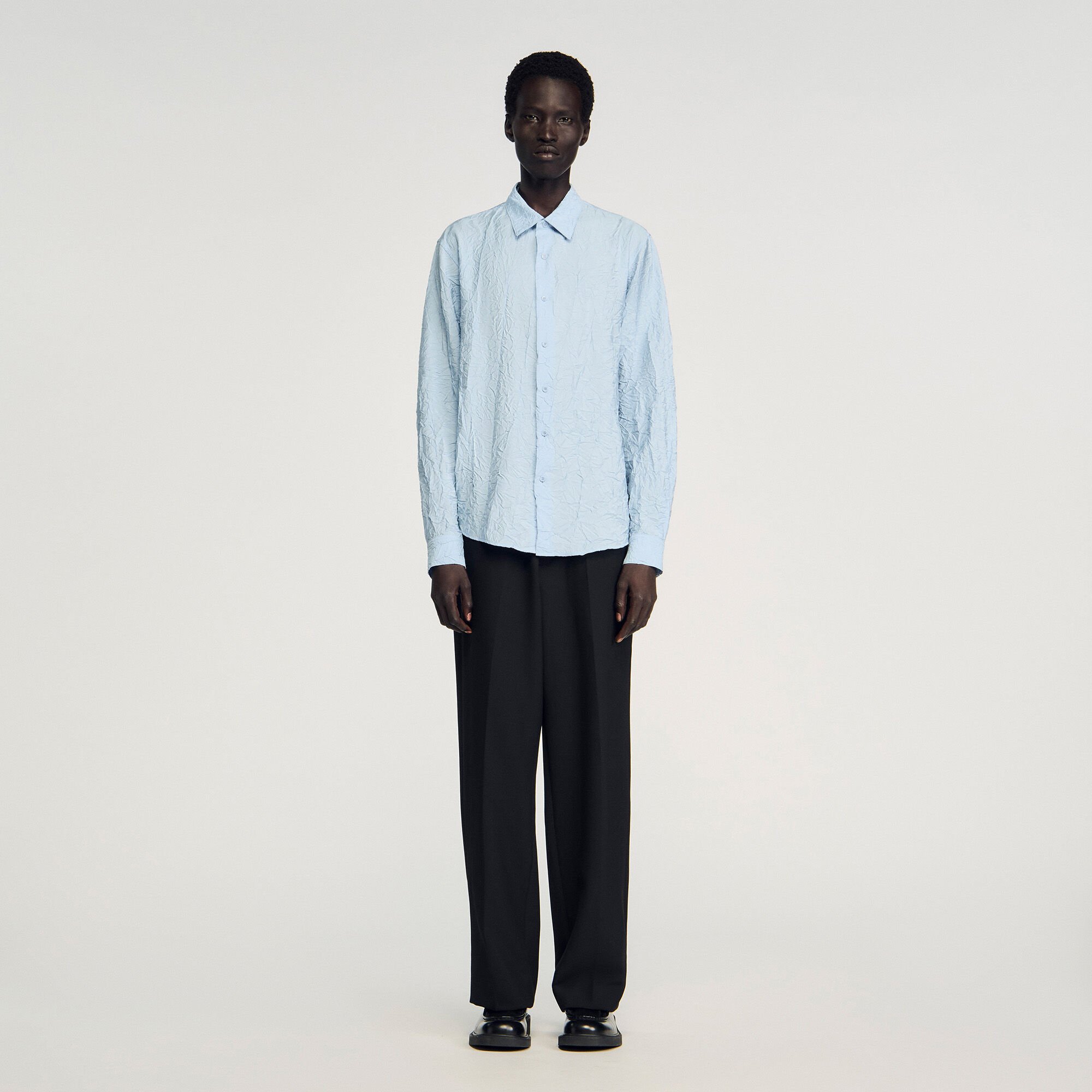 Chemise effet froissé