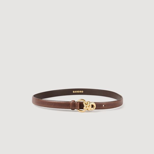 Ceinture en cuir à boucle fantaisie