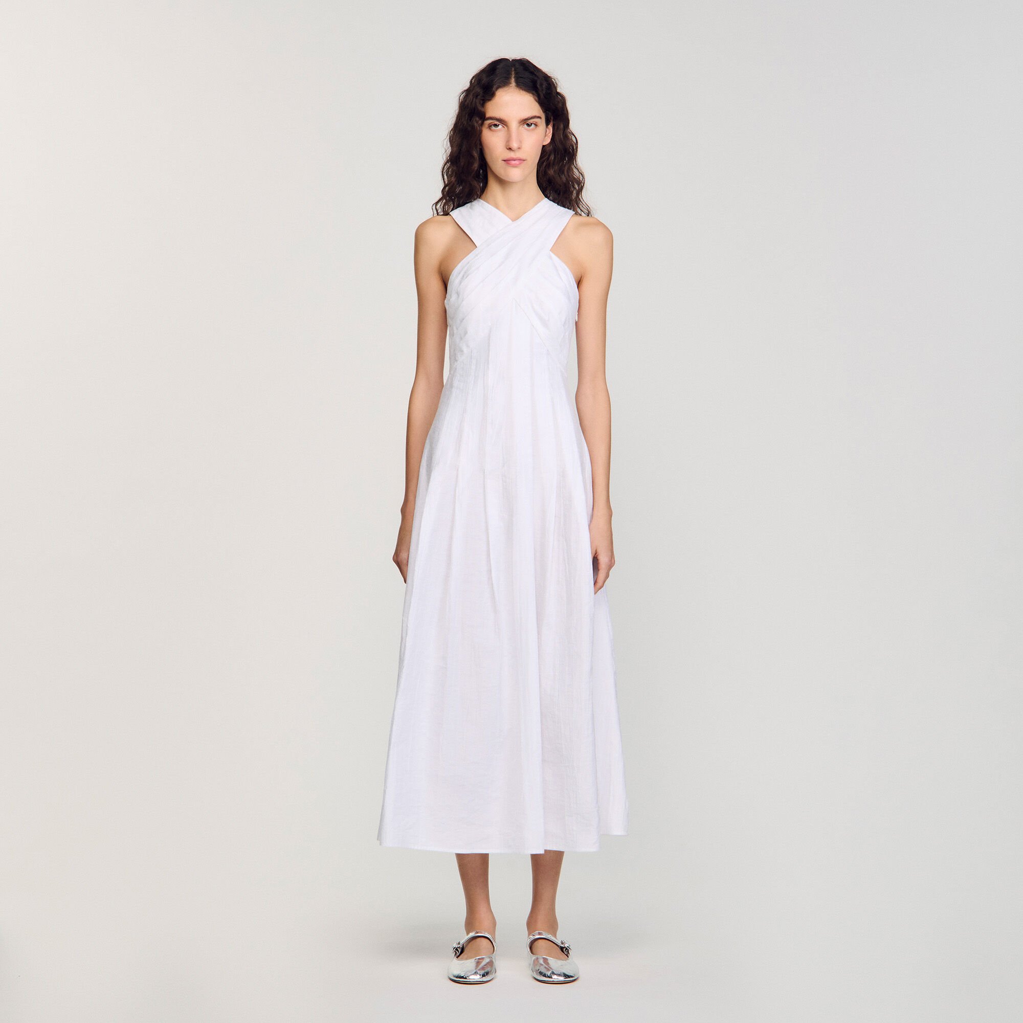 Robe longue croisée
