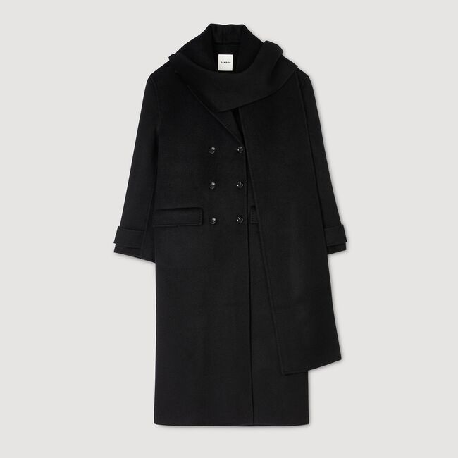 Manteau écharpe oversized en laine