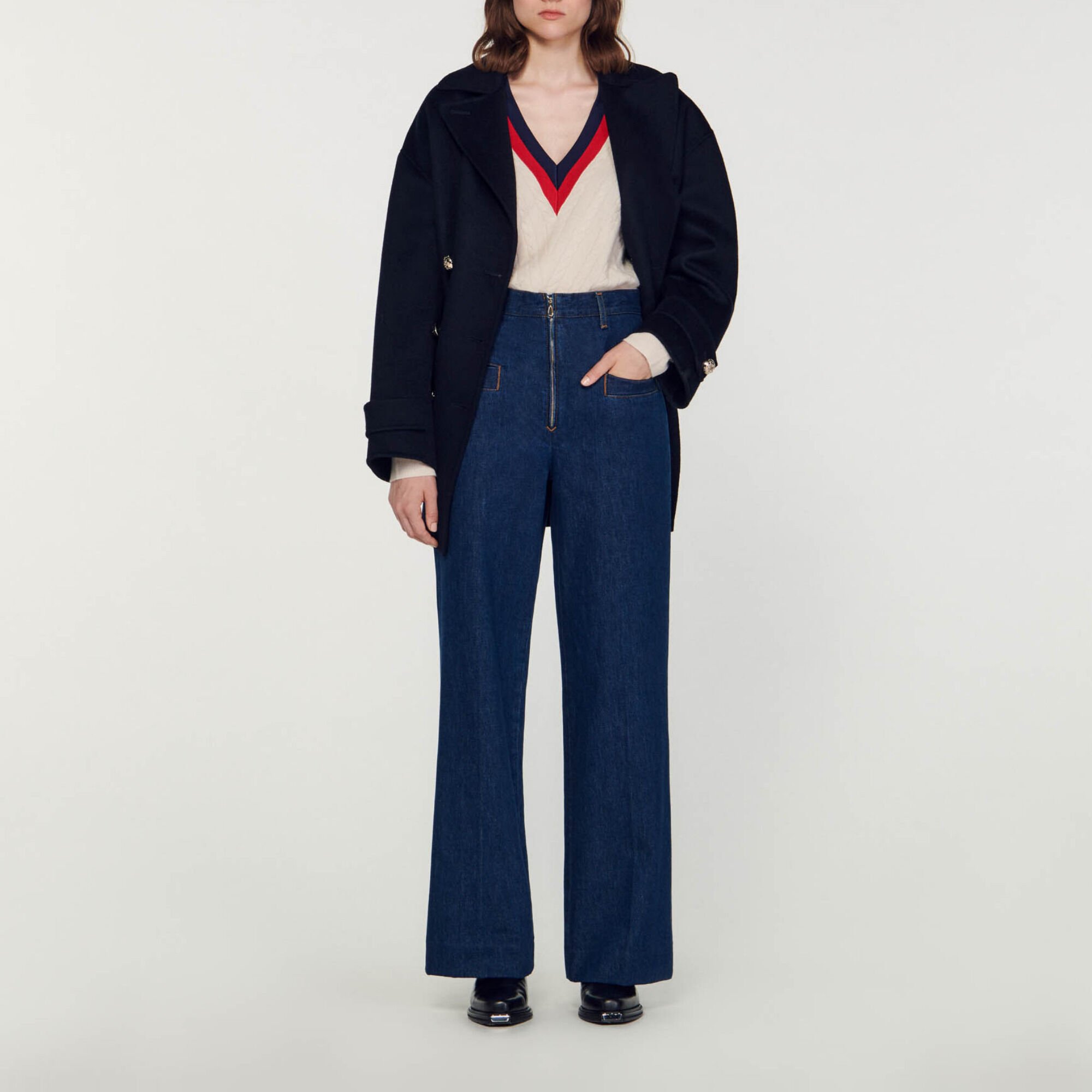 Pull en maille câblée