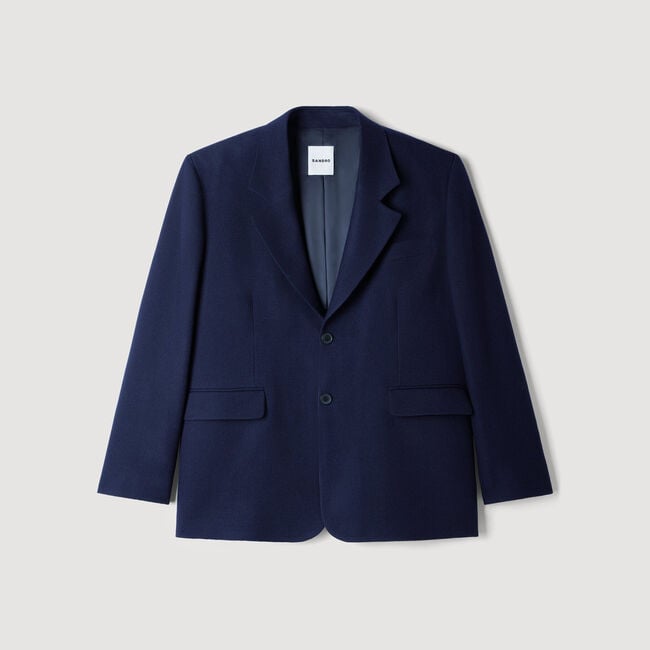 Veste de costume oversize en laine - Homme | Sandro Paris