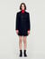 Manteau mi-long &agrave; col en velours - Femme | Sandro Paris