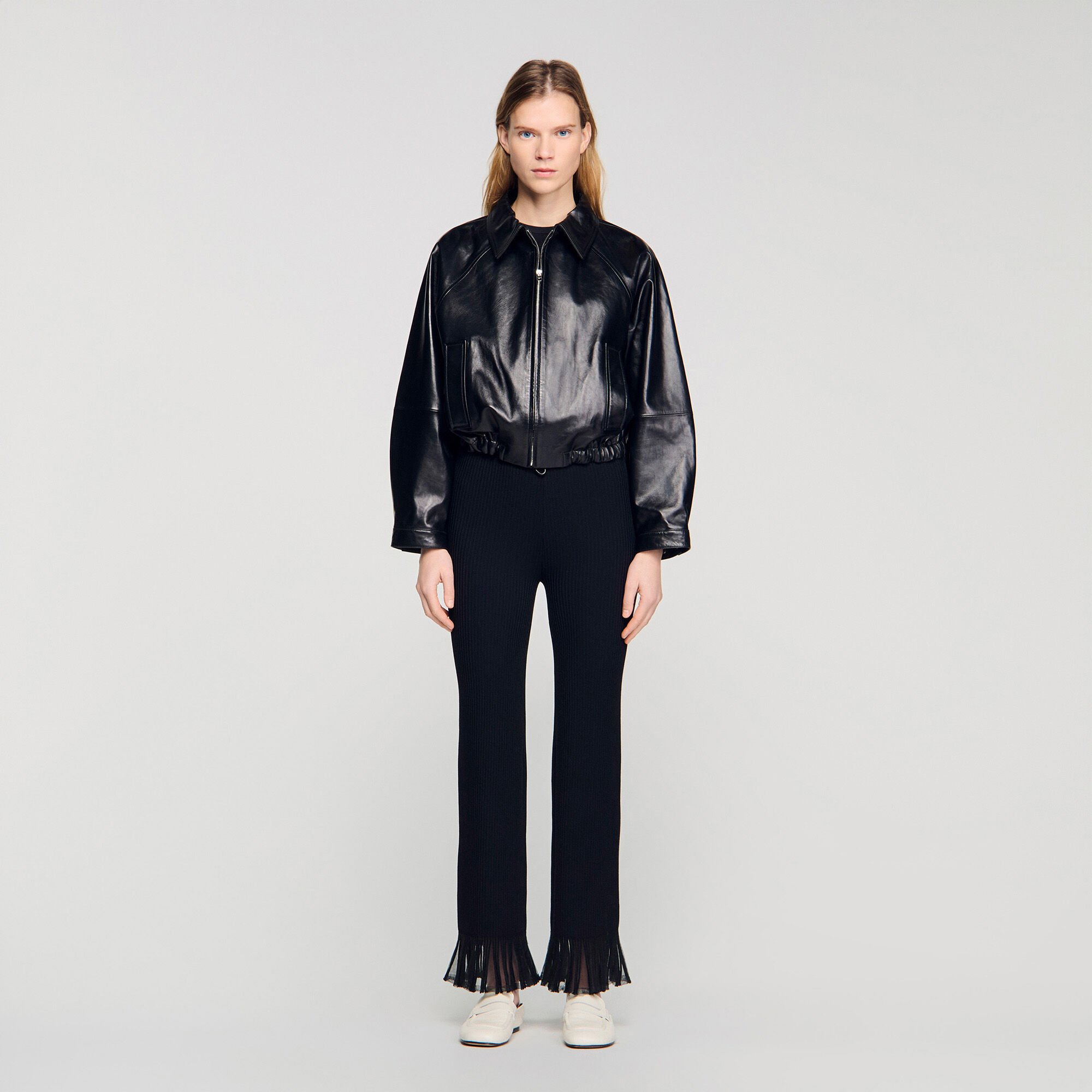 Blouson en cuir d'agneau