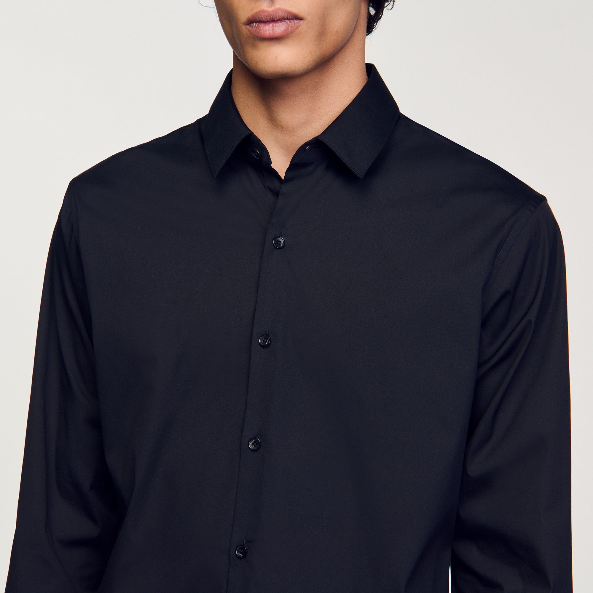 Chemise ajustée en coton stretch
