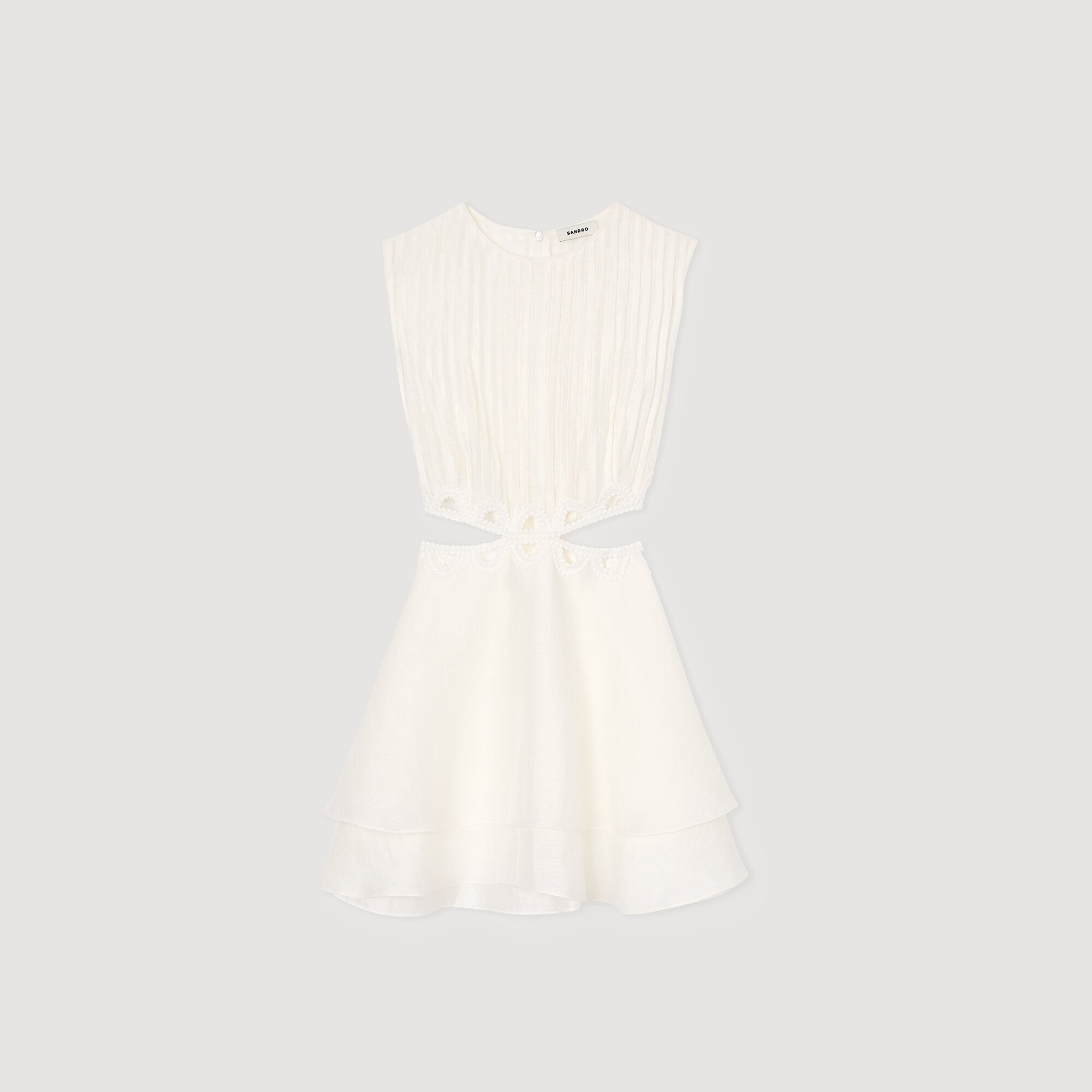 Robe courte à découpes
