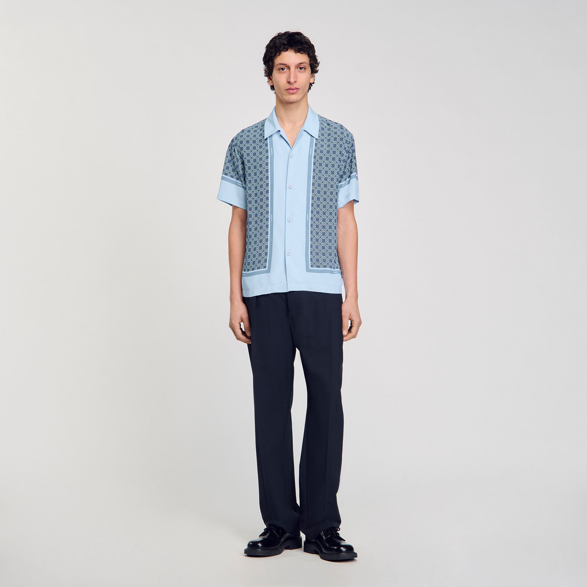 Chemise imprimée à manches courtes