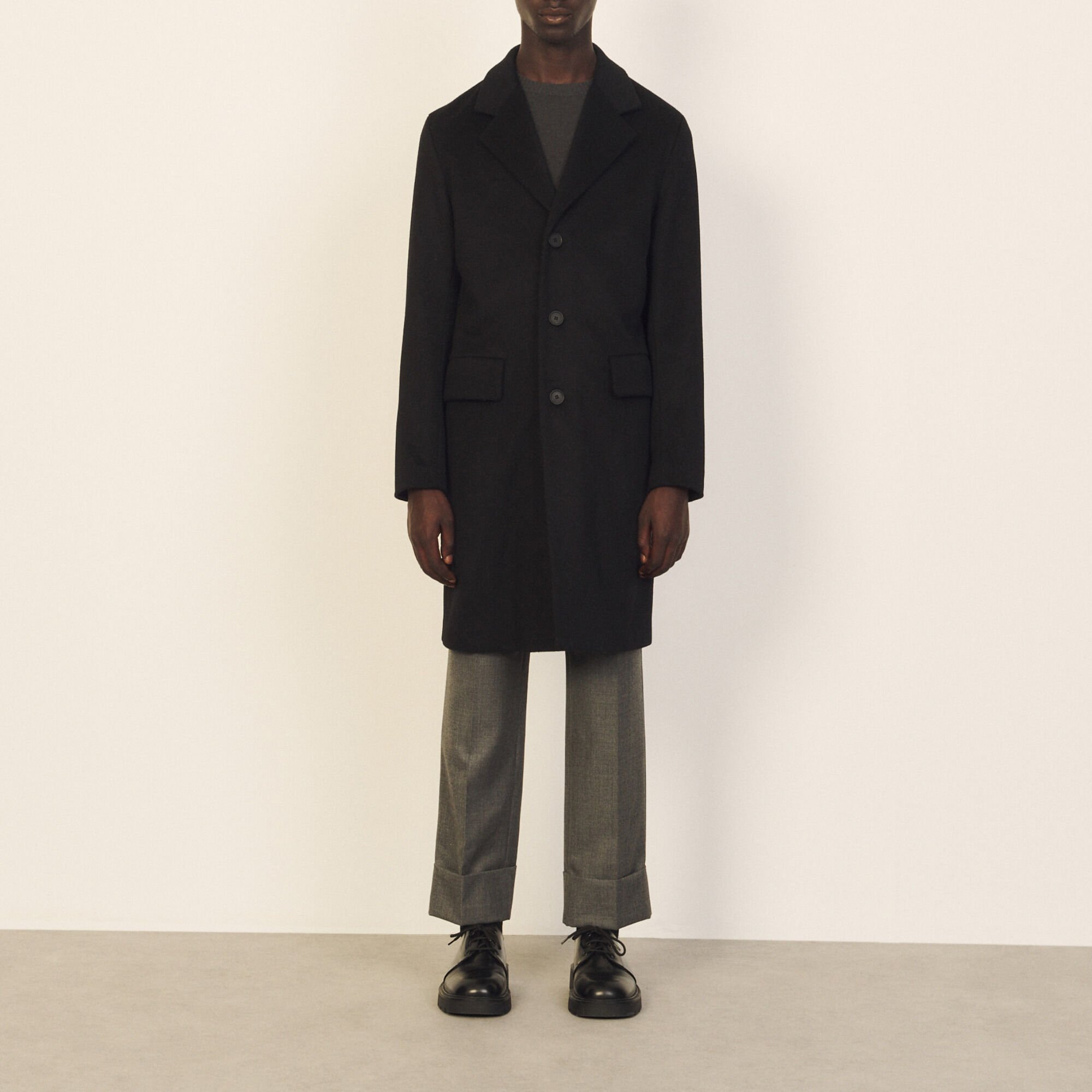 Manteau en laine et cachemire