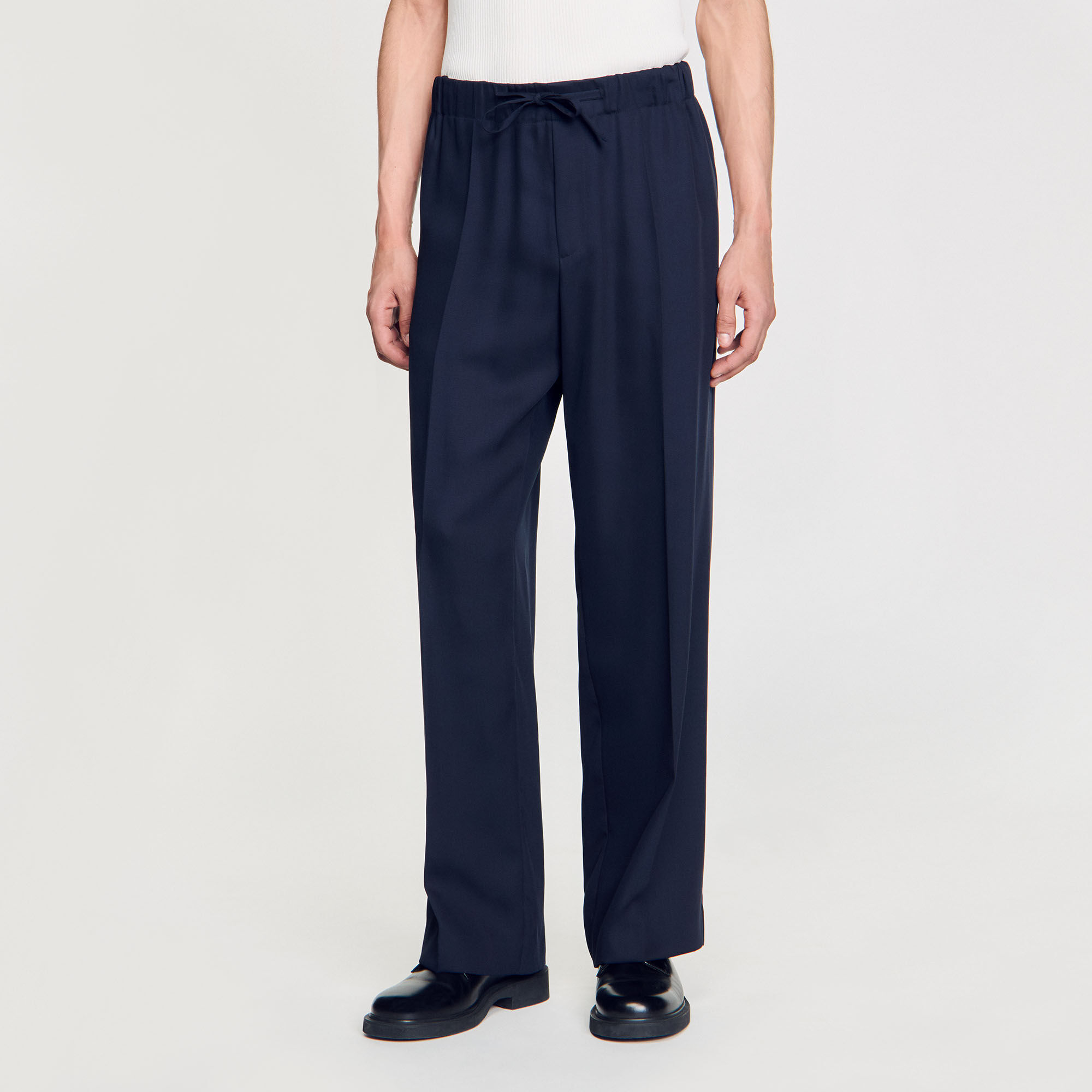 Pantalon large élastiqué