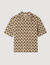 Chemise cardigan à jacquard corde