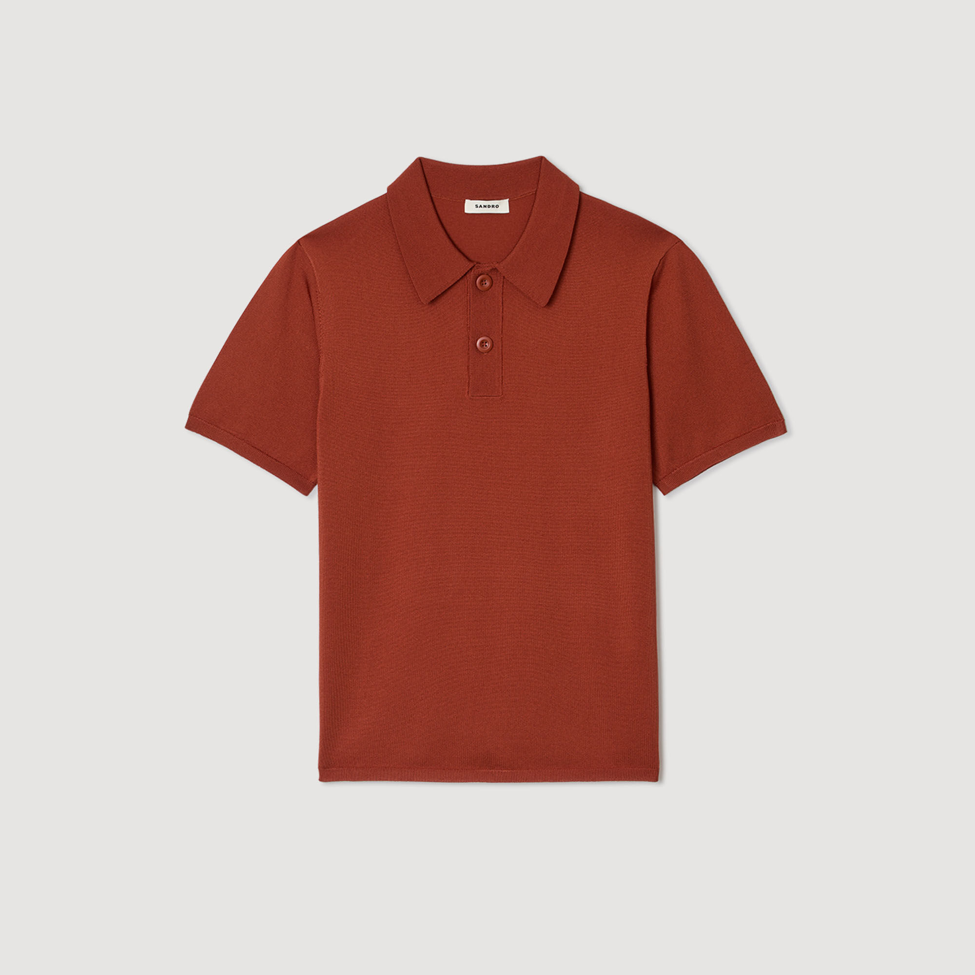 Polo en maille à manches courtes