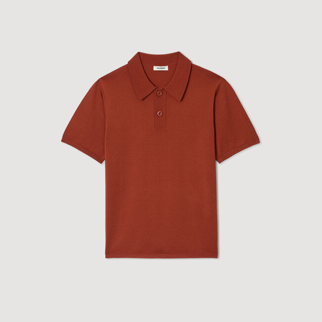 Polo en maille à manches courtes