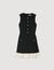 Robe courte en tweed bicolore