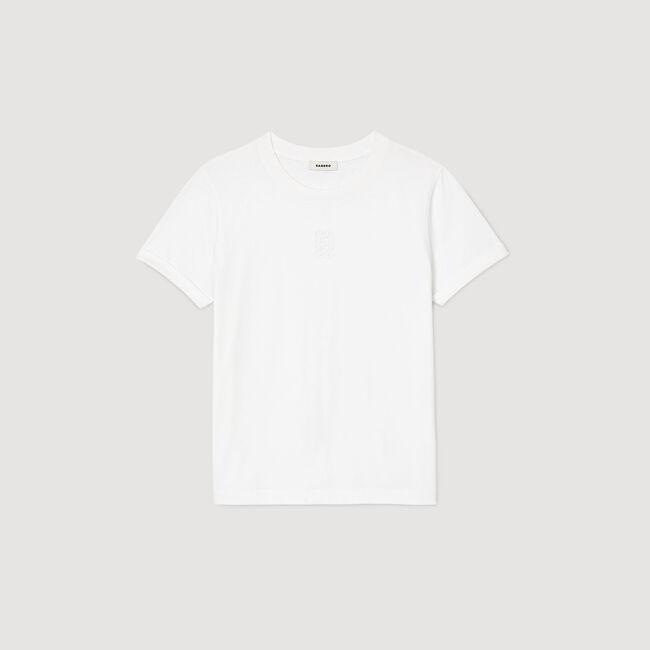 T-shirt en coton à broderie