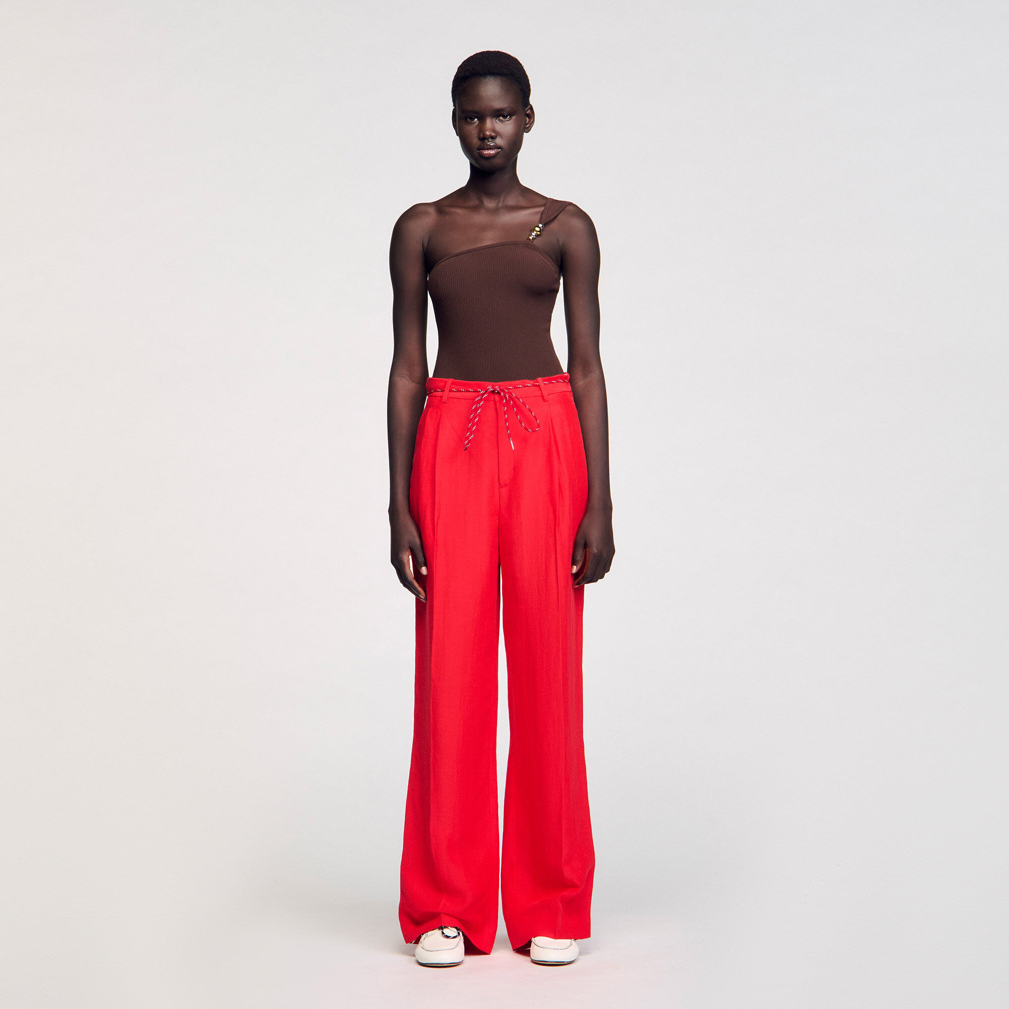 Pantalon à ceinture cordon