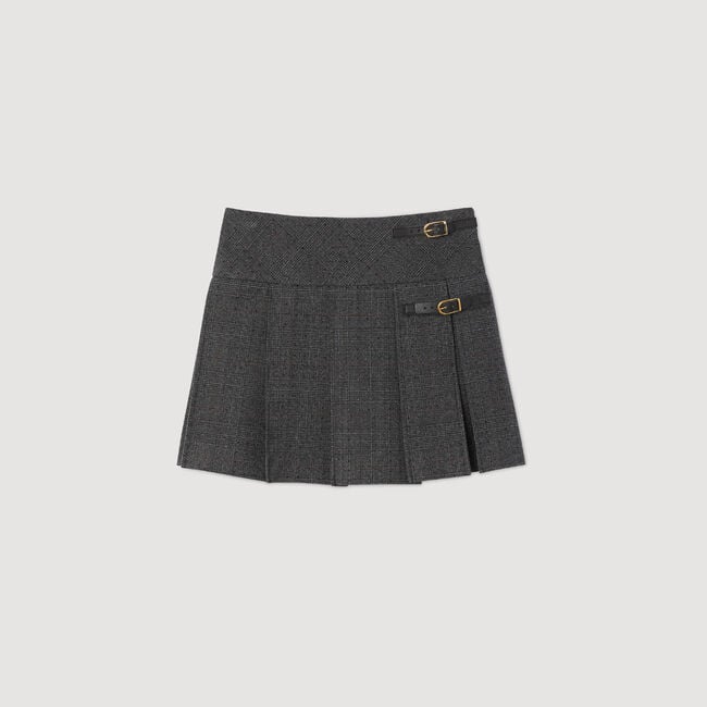 Jupe courte de tailleur strassée