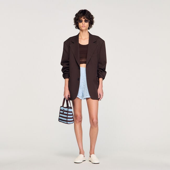 Veste oversize en laine - Homme | Sandro Paris