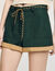 Short bicolore à ceinture cordon