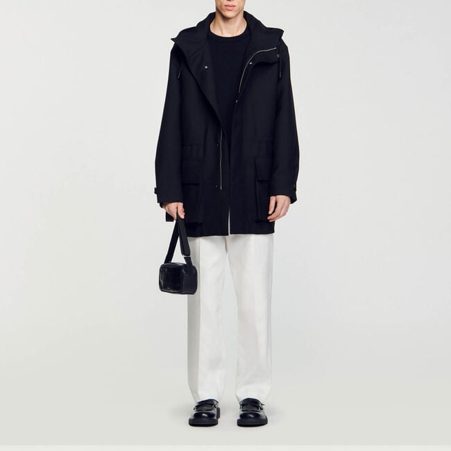 Parka oversize en tissu technique