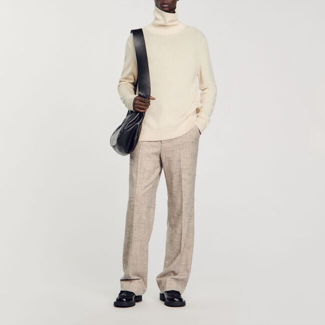 Pull col roulé laine et cachemire