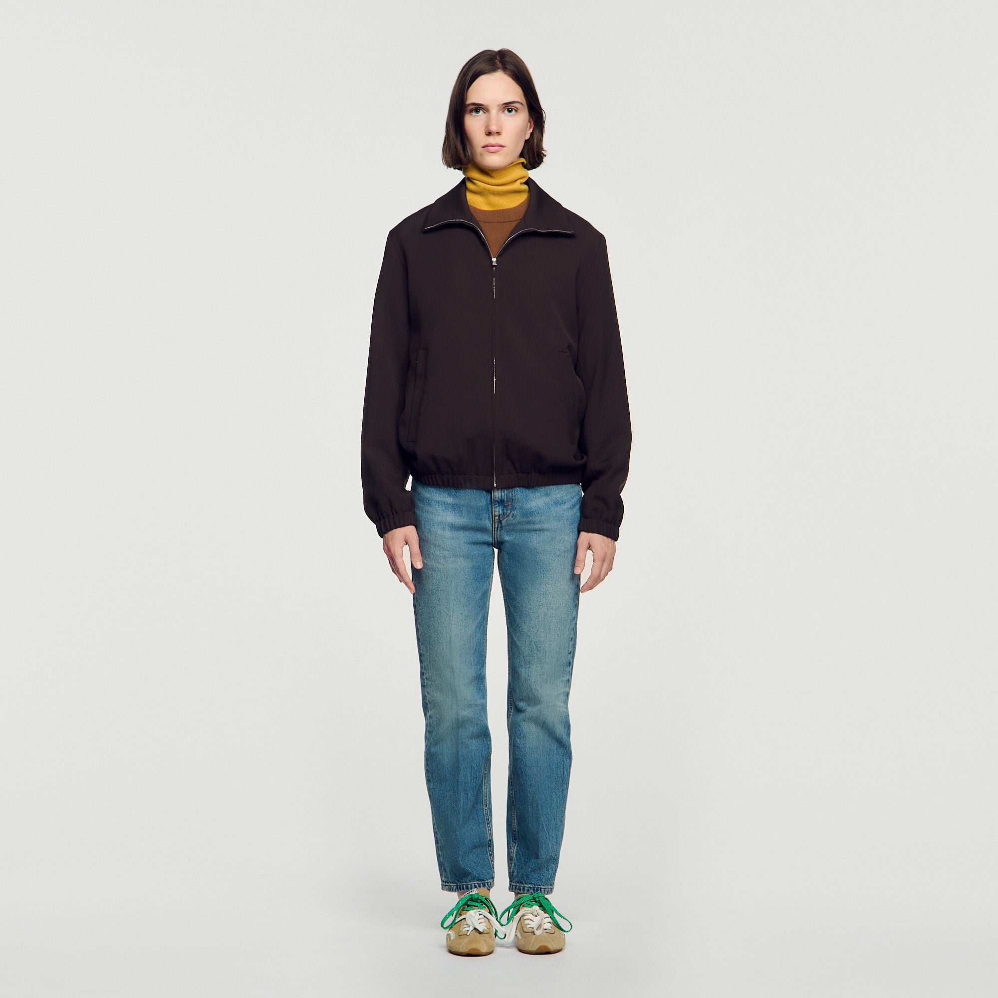 Blouson zipp&eacute; en laine - Mixte | Sandro Paris