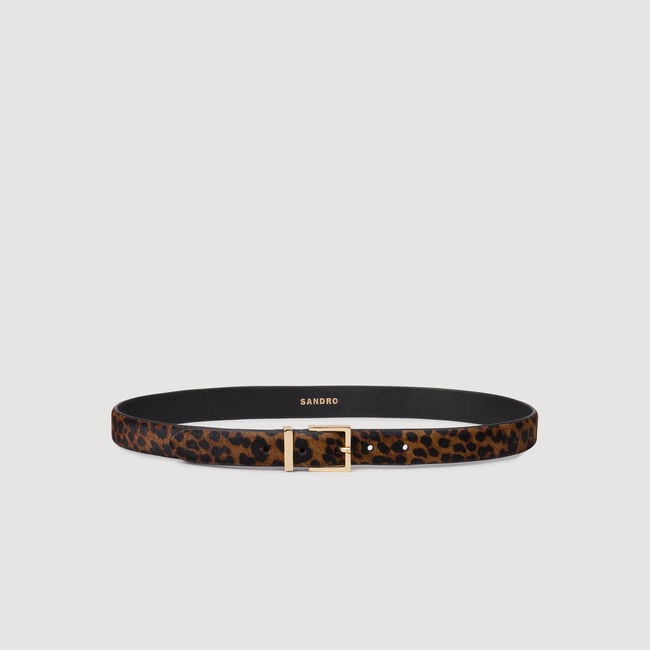 Ceinture en cuir effet pony