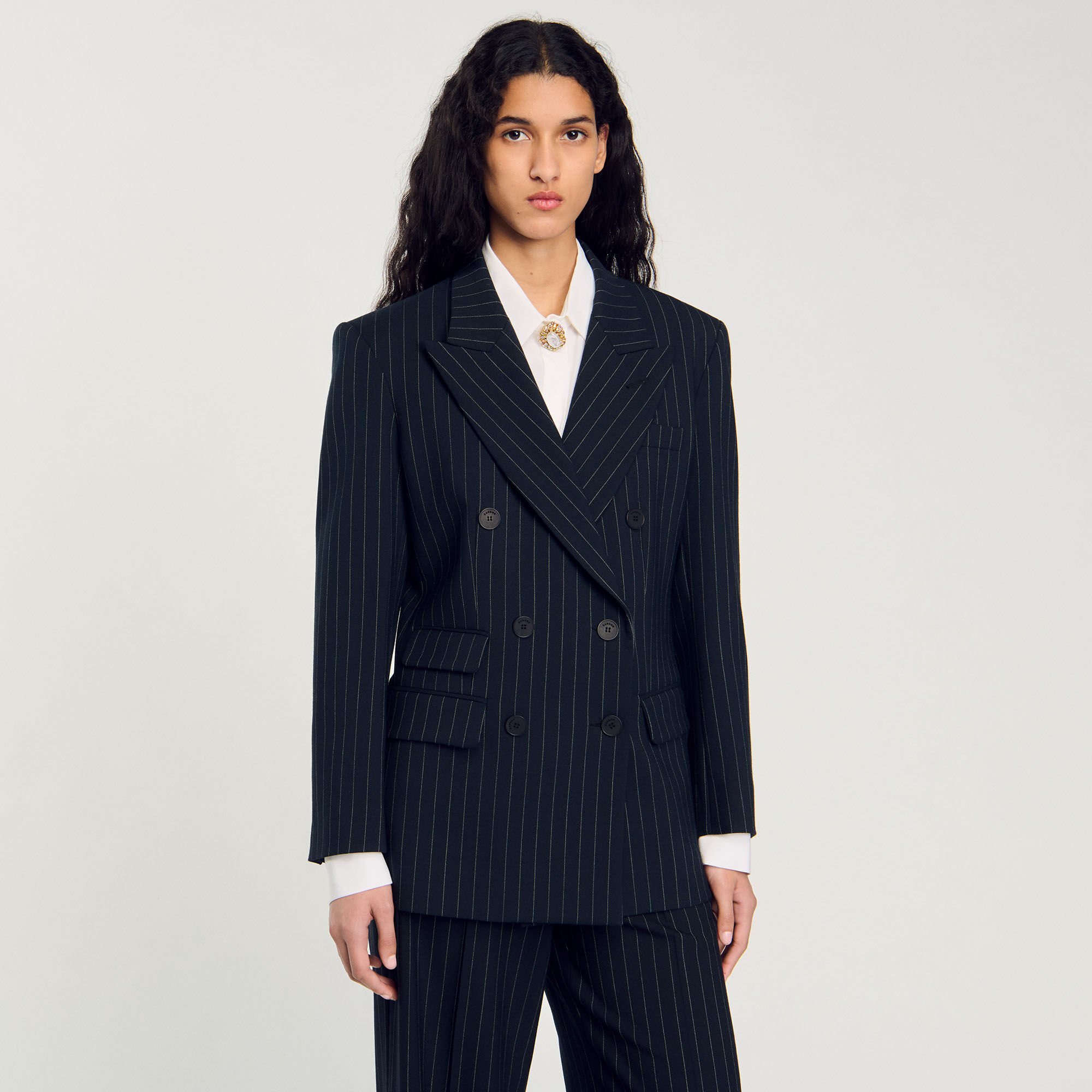Veste de costume à rayures