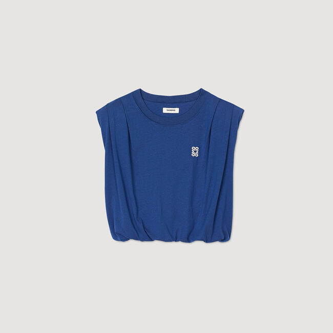 T-shirt court drapé
