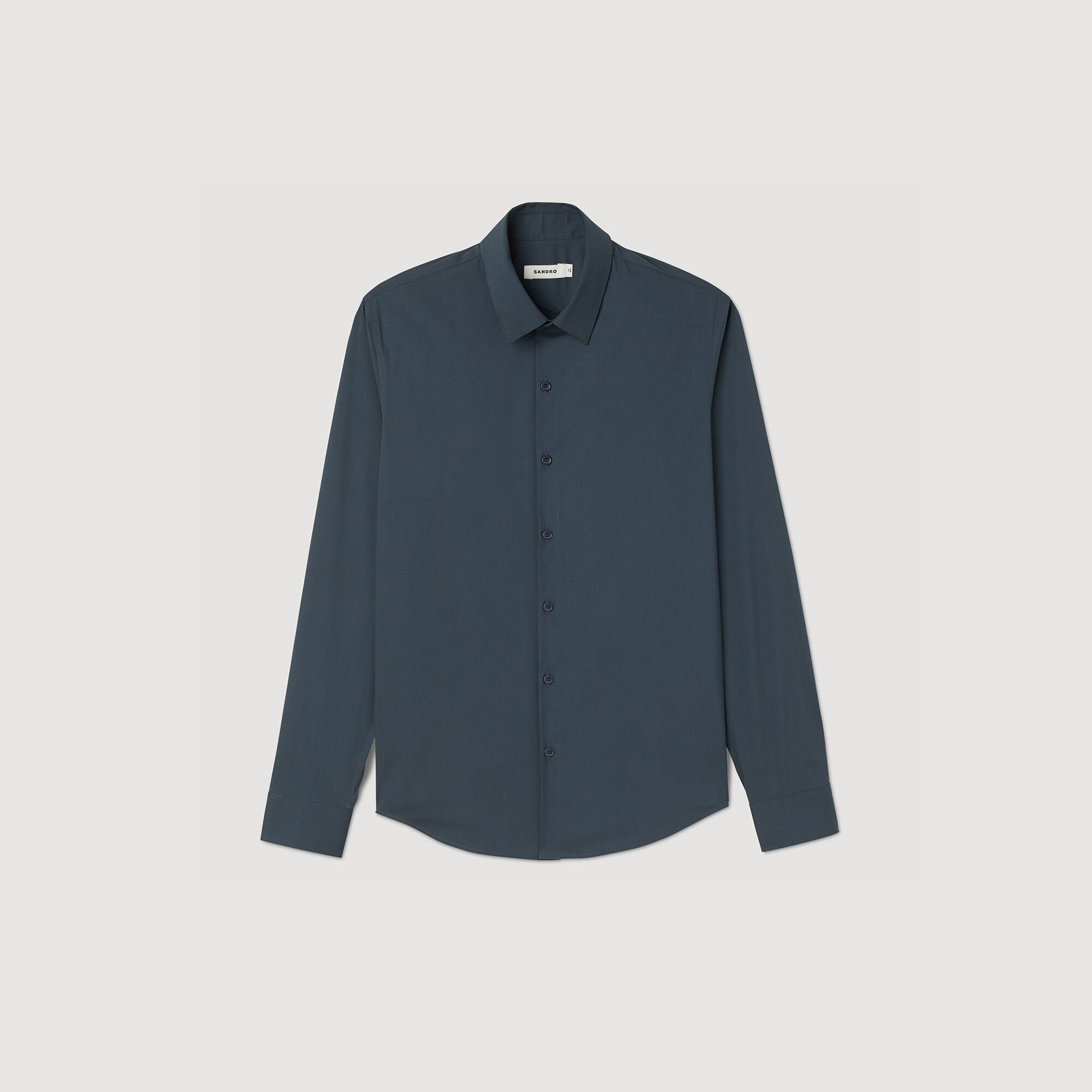 Chemise ajustée en coton stretch