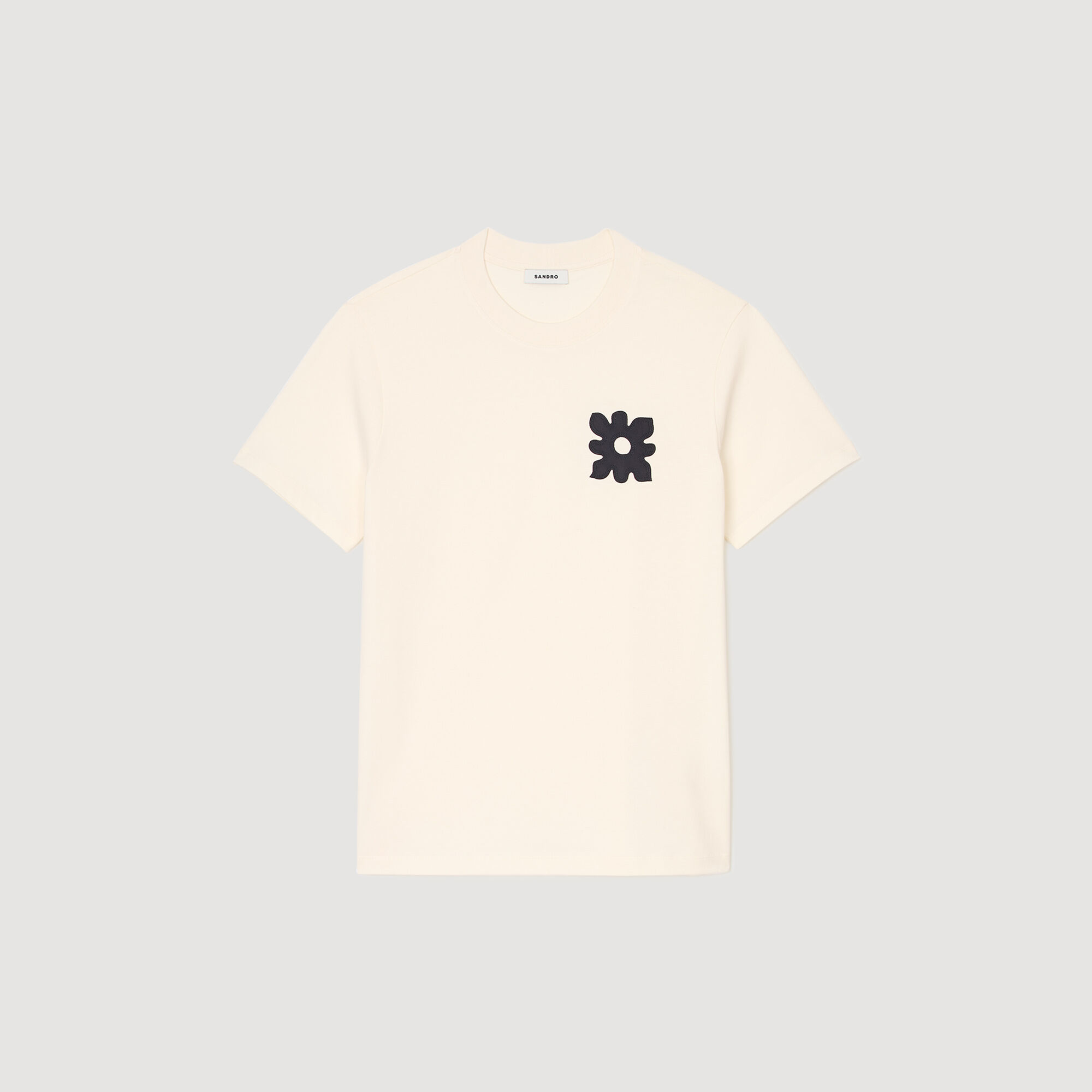 T-shirt à détail fleur