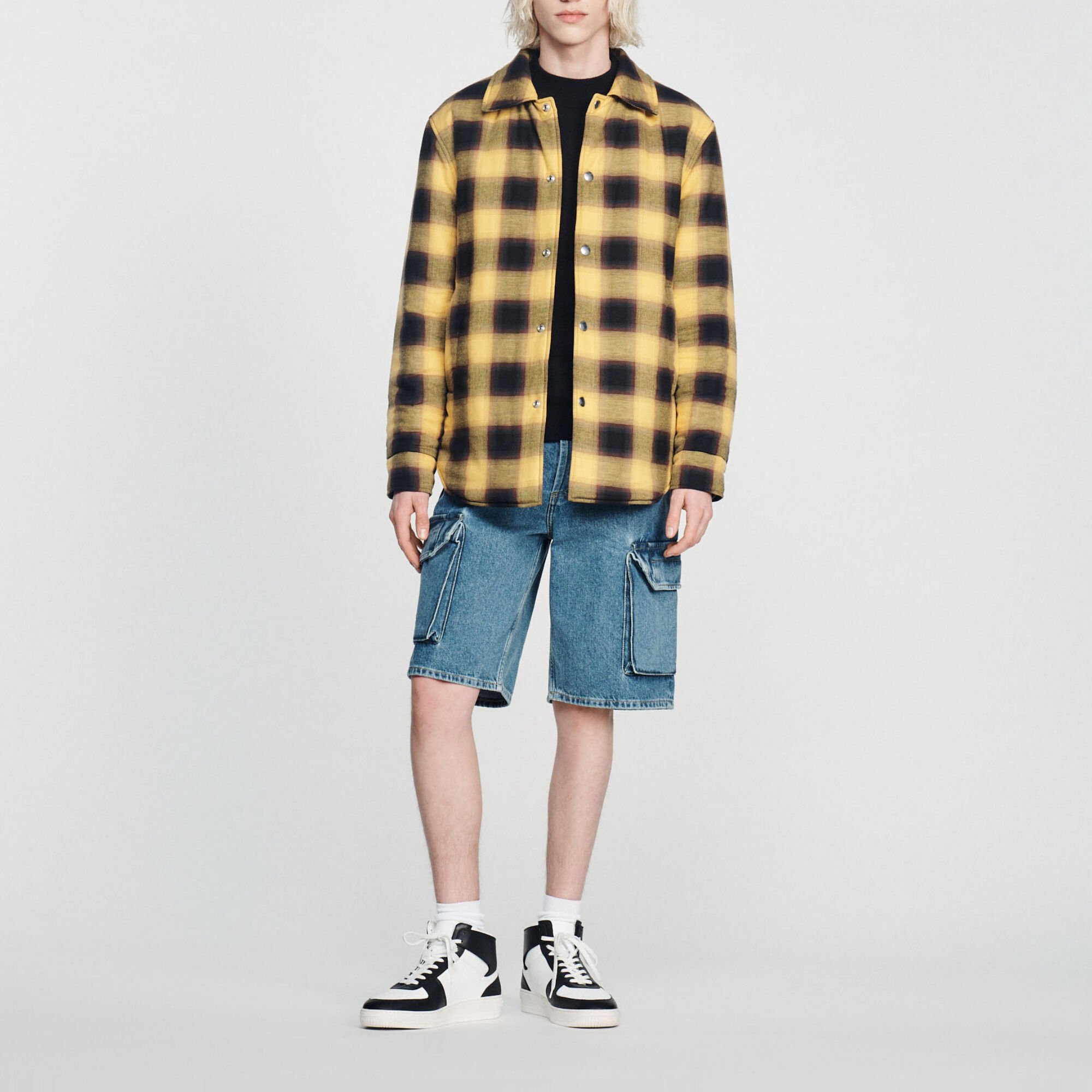 Blouson matelassé à carreaux